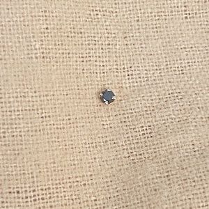 BVLA 4-prong 2mm black diamond threadless end 14k white gold